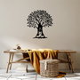 Wallity Yoga 4 Escultura de Pared de Metal Negra